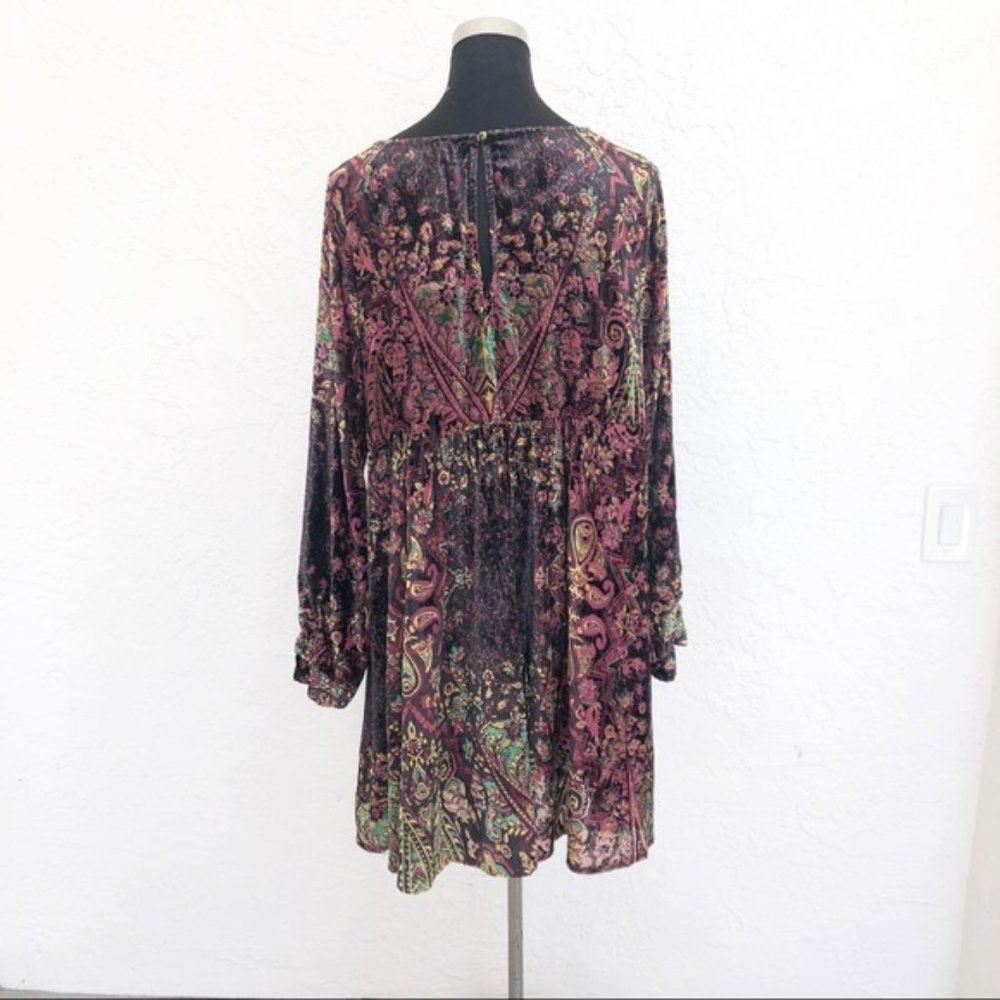 Free People Mirror Mirror Long Sleeve Velvet Dress - Picture 6 of 10